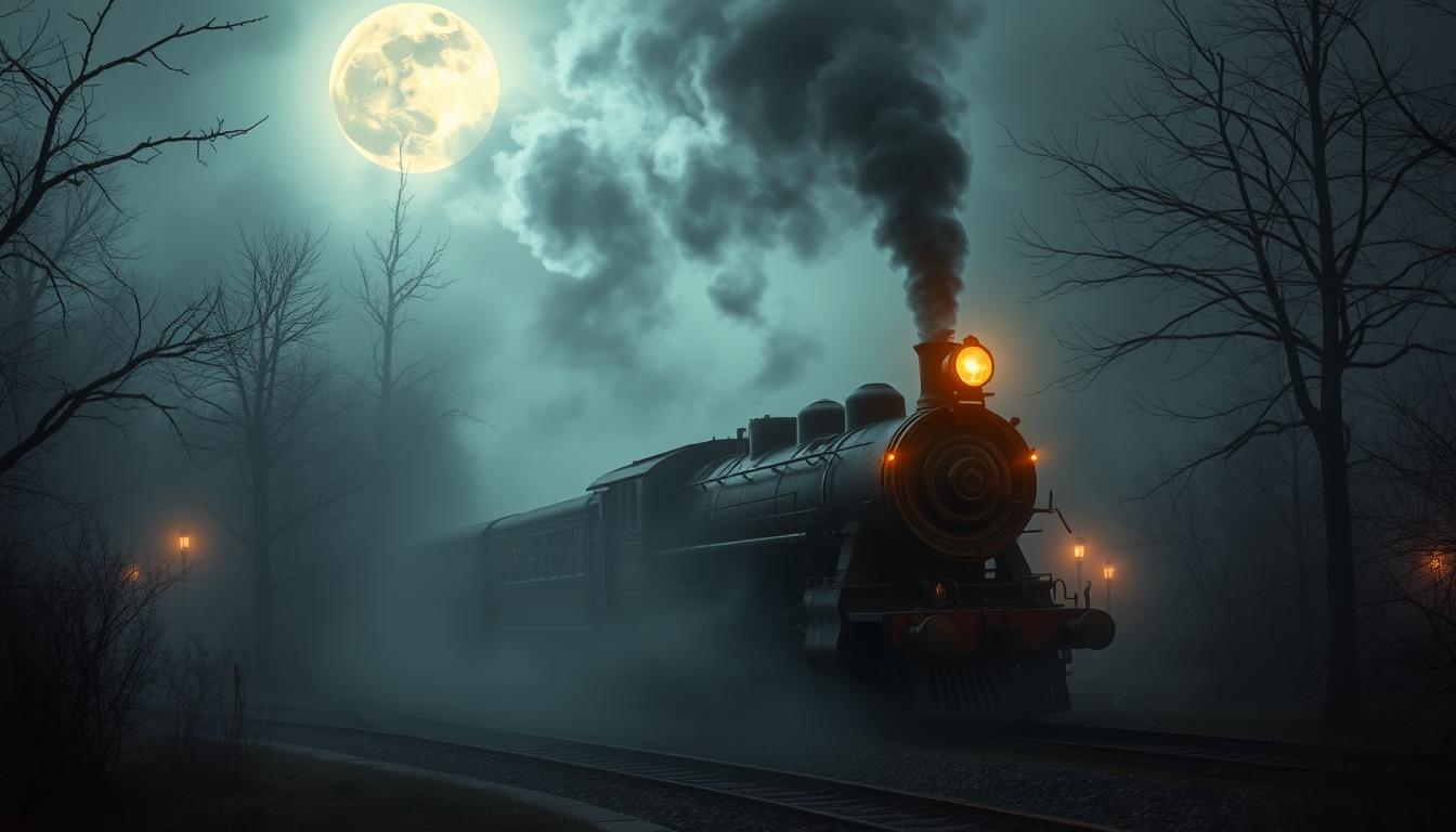 historia del tren fantasma de Poltergeist